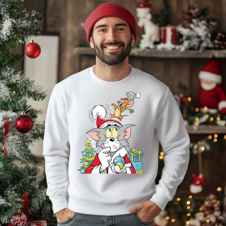 Merry Christmas Tom And Jerry Sweatshirt 2 Merry Christmas Tom And Jerry Sweatshirt 2